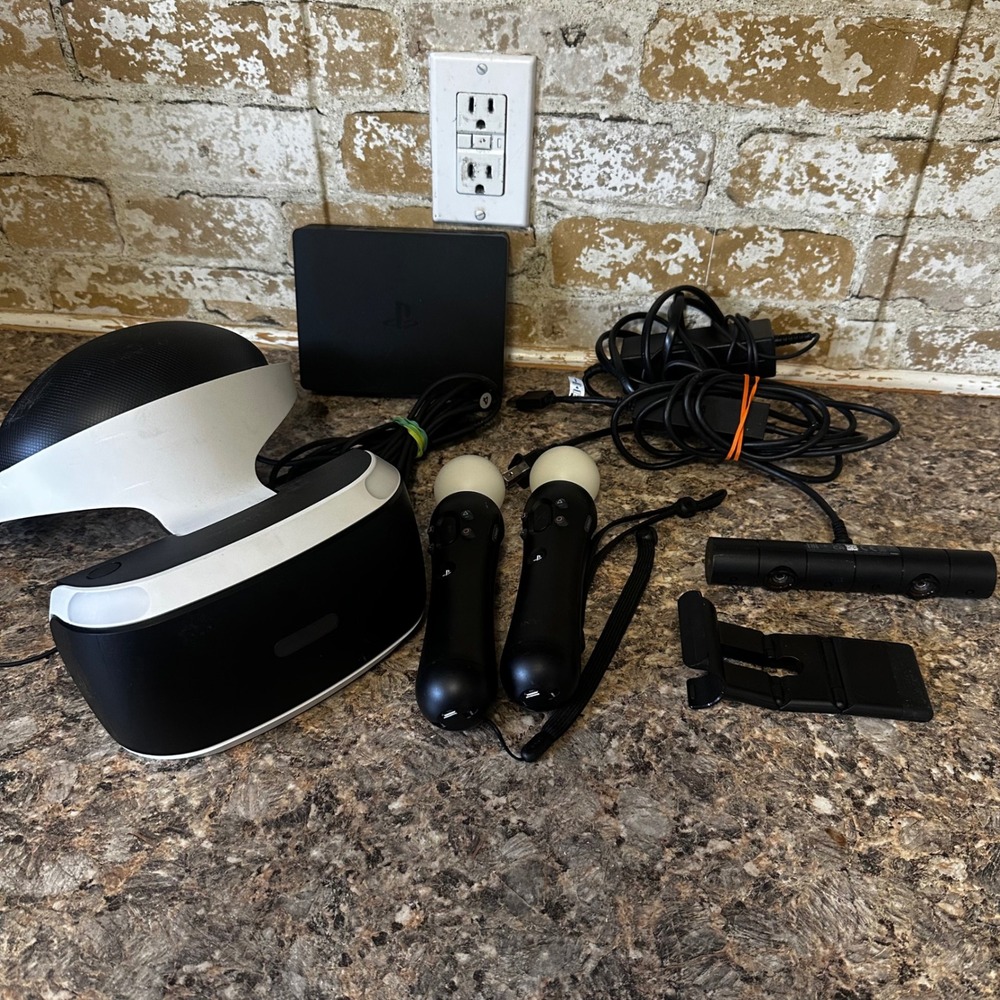 Sony PlayStation VR CUH-ZVR2 Bundle PS4 PS5 Black White Good Condition